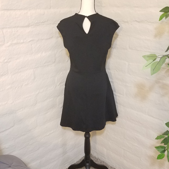 New York & Company NYC Black Dress Sleeveless Cap Sleeve Pockets Cotton Medium - Picture 5 of 8